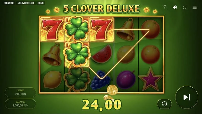 5 Clover Deluxe - temel oyun kazancı