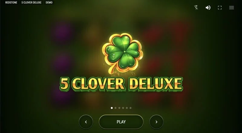 5 Clover Deluxe - ana menü